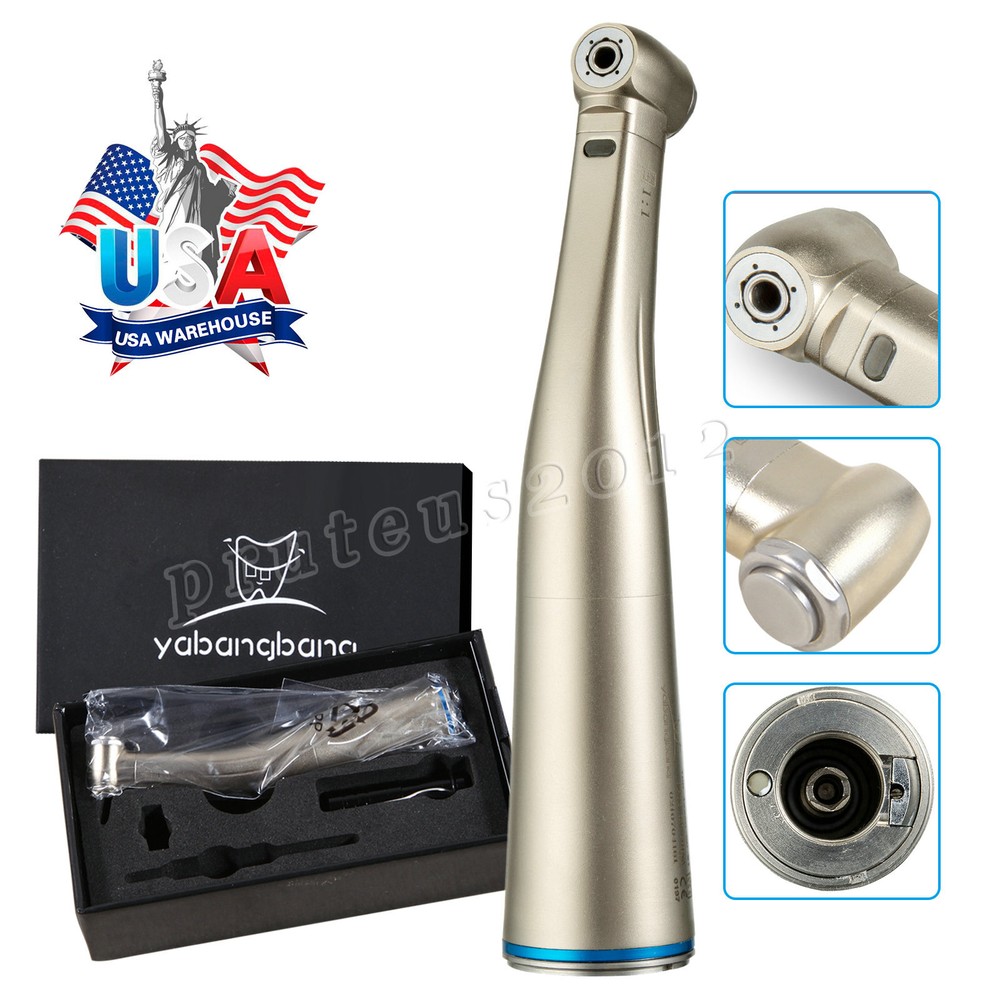 Dental Contra Angle Handpiece LED Fiber Optic Slow Speed φ2.35mm Fit Kavo NSK