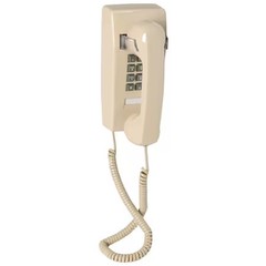 Zoro Select T-25 Crm W/O Mw Standard Wall Phone, Beige, T-25 Crm W/O Mw