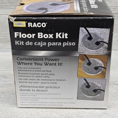 RACO 6239NI Floor Box Kit Nickel Plated Concealed Duplex Receptacle 15A 125V