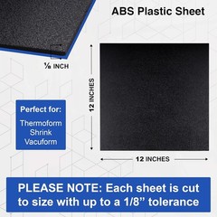 High-Quality Duco 1/8″ ABS Plastic Sheet – 12″ x 12″ for All Your DIY Adventures