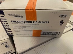 (Case of 900) Amercare Awear Hybrid 2.0 gloves, XXL, 33995, EXP 04/2024