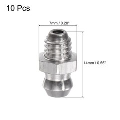 Grease Nipple 10Pcs Grease Inlet High Hardness Long Service Life Material