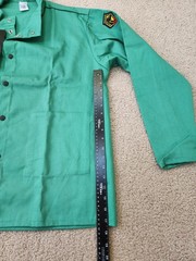 Revco Black Stallion 9 oz FR 30″ Green Cotton Welding Jacket Size XL