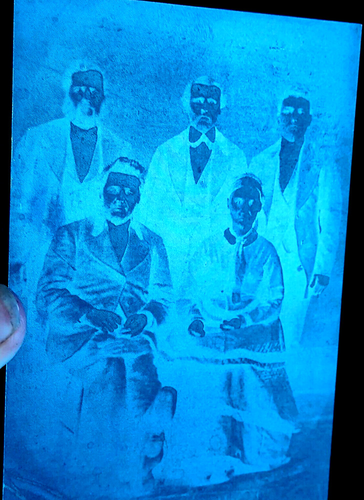 Letterpress Printing Block Stamp Family Portrait Victorian Clothes Wood Metal