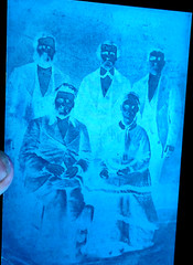 Letterpress Printing Block Stamp Family Portrait Victorian Clothes Wood Metal