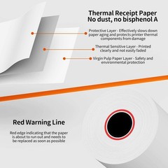 2-1/4″ x 50′ & 2 1/4″ x 85′ Thermal Credit Card Cash Register POS Receipt Paper