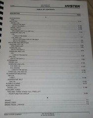 HYSTER CHALLENGER H45XM H50XM H55XM H60XM H65XM (H177) FORKLIFT PARTS MANUAL