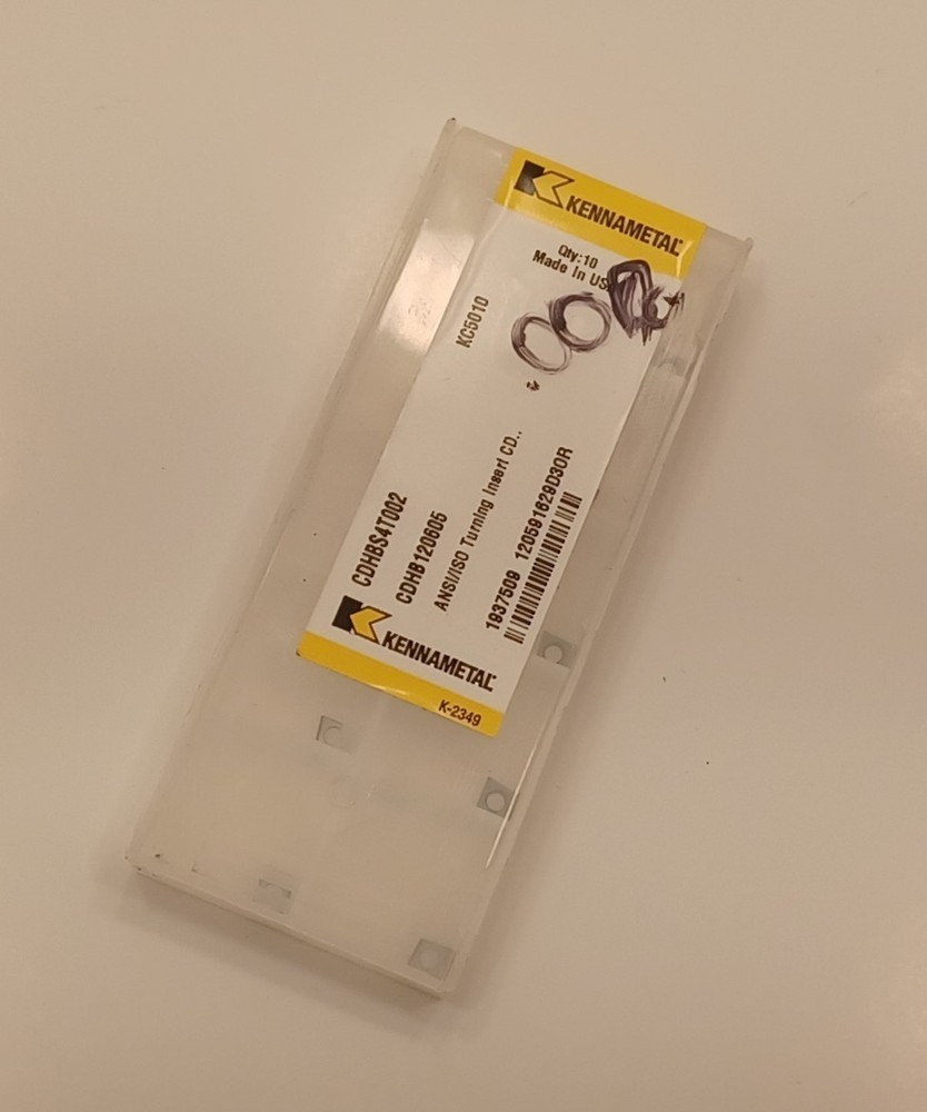KENNAMETAL CDHBS4T002 CDHB120605 KC5010 FACTORY PACK OF 10ct INSERTS