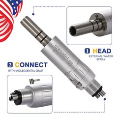 Dental Low Speed External Water Spray Contra Air Motor Handpiece 4Holes AS