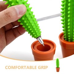 SHINEOFI Cactus Pens, 3pcs Cactus Bonsai Shaped Pens Ballpoint Pens Stationer…