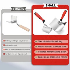 SHALL 2-Piece Drywall Corner Tool Set, 5” Outside Corner Knife & 3-1/2” Inside