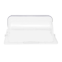6 PCS 1/2 Half Size Roll Top Chafing Dish Clear Plastic Pan Display Cover Chafer