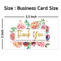 Thank You Cards Small Business (3.5 x 2 Inches – 100 pcs, 300GSM) by Modern 5th