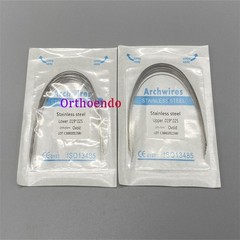 100 Pcs Dental Ortho S.S Arch Wire Round Rectangular Stainless Steel Wires Ovoid