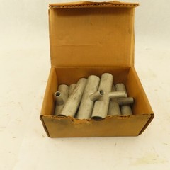 VGCT #6-1/0 x 3/0-500 MCM x TEE TiN Coated Copper Crimp Fitting Lot Of 8