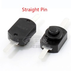 DC 30V 1A Black White Latching On Off Mini Torch Push Button Self-locking Switch