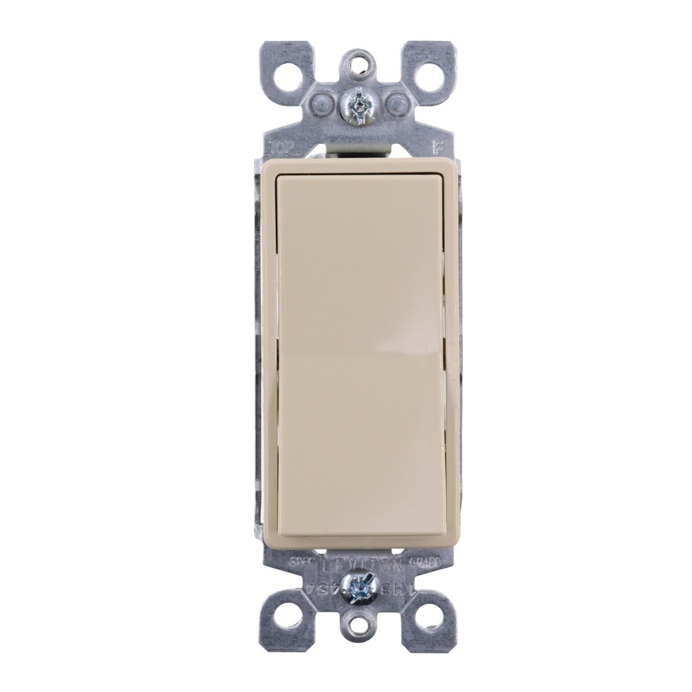 LEVITON 5603-2I DECORA AC QUIET ROCKER SWITCH, 3-WAY, 15A, 120/277V, IVORY