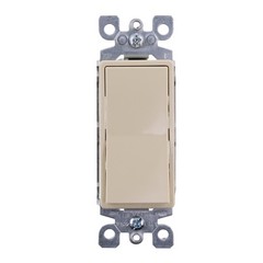 LEVITON 5603-2I DECORA AC QUIET ROCKER SWITCH, 3-WAY, 15A, 120/277V, IVORY