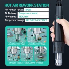 YIHUA 983D Digital Soldering & Hot Air Rework Station Blower BGA Desoldering Kit