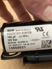 NGM 60A2S160145NYEB 160 uF (+/-10%) 165 Vac 50/60Hz Start Capacitor True 956443
