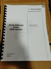 Agilent AX-65 G1099-80500 Diffusion Pump in the Box