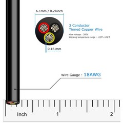 Low Voltage 18/3 Wire for LED Lamp, Automotive