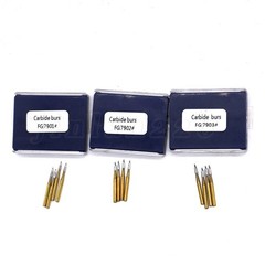 10x Dental Trimming Finishing Polishing Gold Carbide Bur High Speed FG 1.6mm