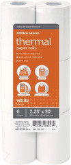 Office Depot® Brand Thermal Paper Rolls, 2 1/4″ X 50′, White, Pack of 6