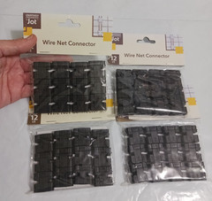 Black Wire Net Connector by JOT. 12 in pack. You get 4 packs Total 48 connectors