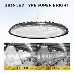 2 Pack 500W UFO LED High Bay Light Shop Industrial Commercial Factory Warehouse