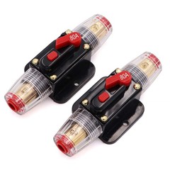 2 Piece 80a Audio Inline Circuit Breaker 12v With Manual Reset80 Amp Inline Fuse