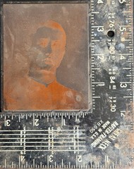 Vintage Portrait Printing Blocks Lot 3 Men Letterpress Printer Cuts Zinc