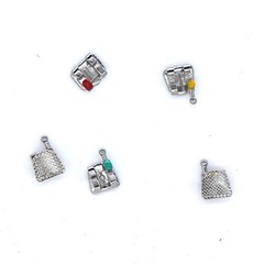 1×Dental Orthodontic Metal Bracket Brace Standard MBT 018 345 Hook 20PCS/Kit