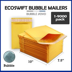 1-9000 #0 DVD 7.5×10 “EcoSwift” Kraft Bubble Mailer Padded Envelope Bag 7.5 x 10