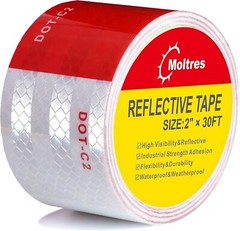 DOT-C2 Reflective Tape,Red White 2Inch X 30′ Waterproof Conspicuity Safety Tape