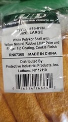 PIP G-TEK WHITE YELLOW RUBBER PALM AND FINGERS RN67368 ~ LOT OF 12