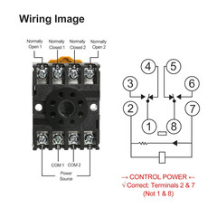 Power Relay MK2P-I 12VDC Coil DPDT 8 Pin with Plug-In Terminal Socket,For Automa