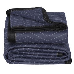 80″x72″ Furniture 24 Moving Blankets Protective Shipping Packing Pads Blue/Black