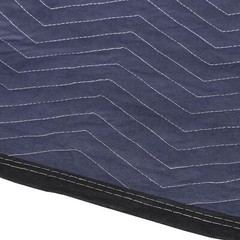 80″x72″ Furniture 24 Moving Blankets Protective Shipping Packing Pads Blue/Black