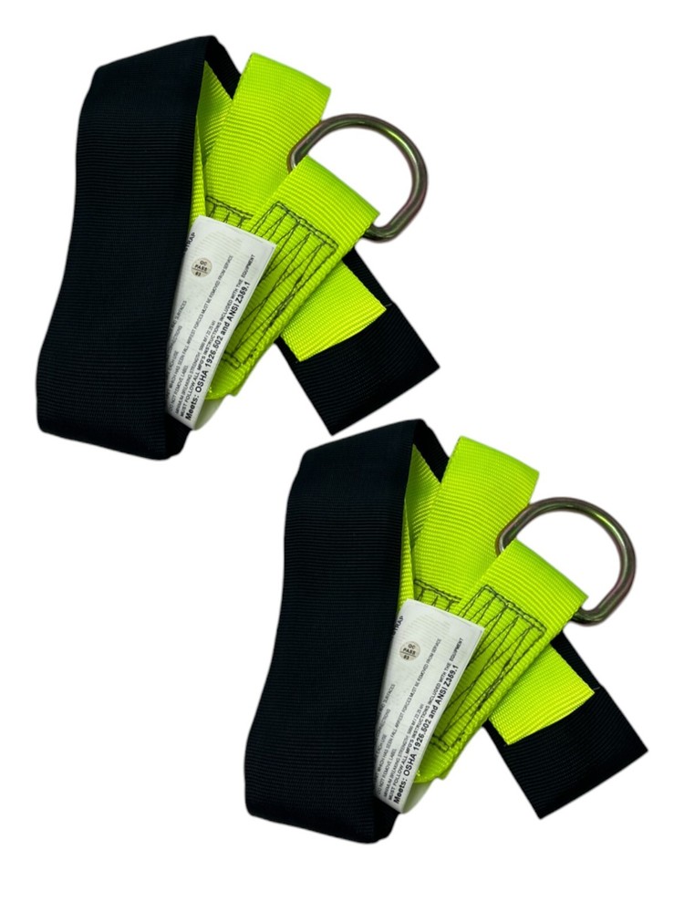(QTY 2) SAFEWAZE 4ft Concrete Anchor Strap FS880 with Wear Pad D-ring Loop