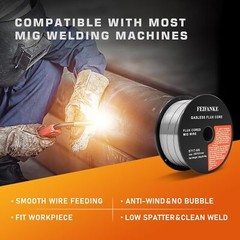 .030″ Flux Core Welding Wire -E71T-GS Gasless Mild Steel MIG 1 Pack 2 Pounds