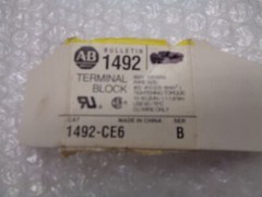 ALLEN BRADLEY 1492-CE6 SER.B TERMINAL BLOCK LOT OF 4 NSNP