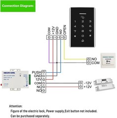 Door Access Control Keypad 125KHz Proximity ID Card Entry Assorted Colors NEW