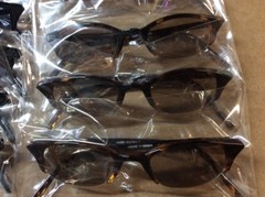 NEW ASSORTED BOX OF SUNGLASSES SUN GLASSES SET OF 12 GLASS COLORED SMALL LENS
