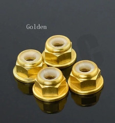 2-10PCS M2-M8 Colorful Aluminum Flange Nylon Lock Nuts RC Bike Fasteners