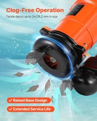 VEVOR 1 HP Submersible Trash Pump Sump Sewage Pump 5000 GPH 40 ft Lift Cast Iron