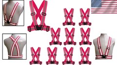 High Visibility Safety Vests 10-Pack | Neon Pink Reflective