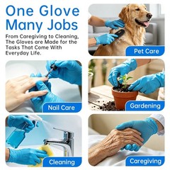 US Seller Nitrile Exam Gloves 100 PCs Powder-Free Food-Safe Disposable Glove