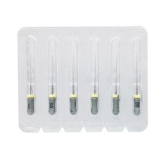 6 Pcs/Pack Dental 21/25mm C-Files Endo Root Canal File Stainless Steel Hand Use