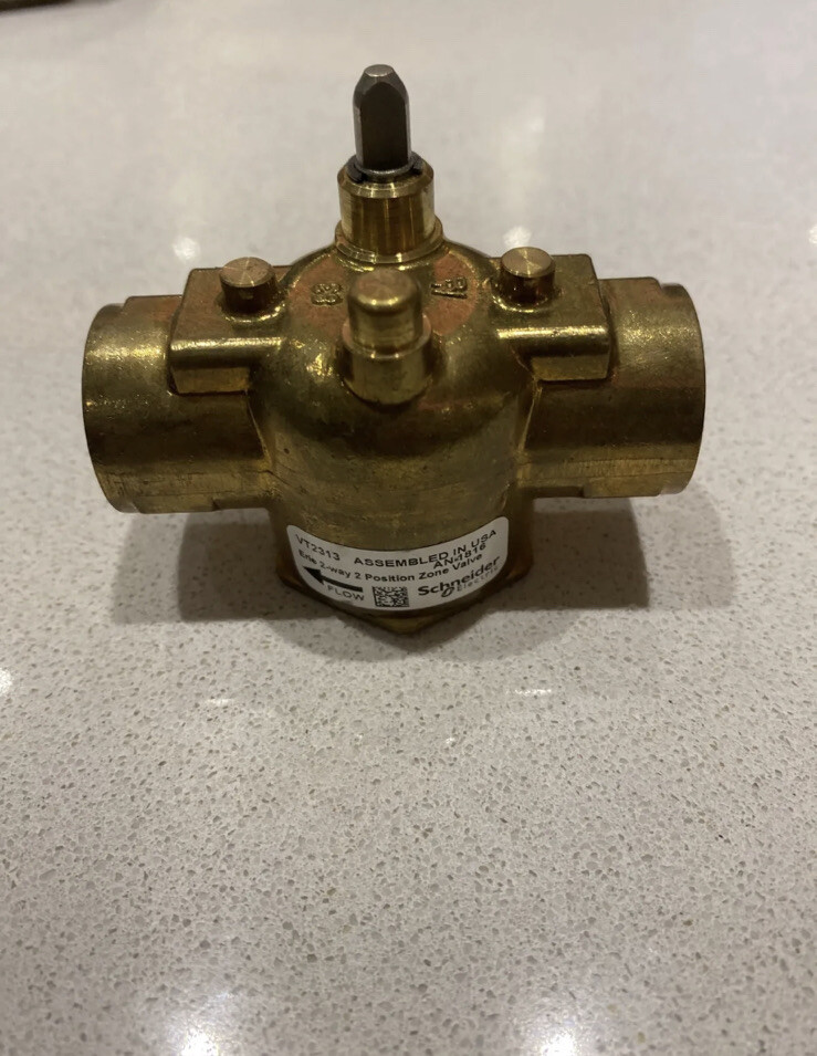 SCHNEIDER ELECTRIC VALVE – VT2313 / VB: 3/4 in, 2W, Zone, SWT, BR, 3.5 cv,